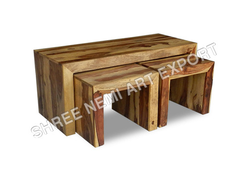 Wood Stool Set