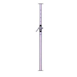 Adjustable Props - Aluminum, 600mm Height, 2.25m Length, 6.25 Metric Ton Loading Capacity, 2mm Thickness, Corrosion Resistant, Polished Finish