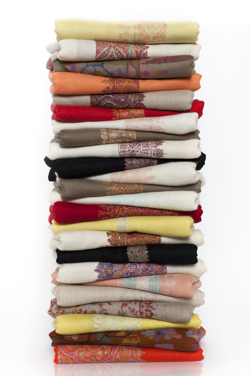 Border Needle Work Shawls