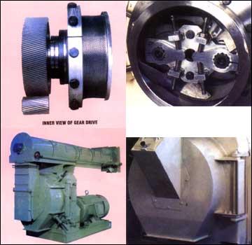 Die & Press Rollers, Magnetised Inlet Chute, Geared Drive Pellet Mill, Gear Drive