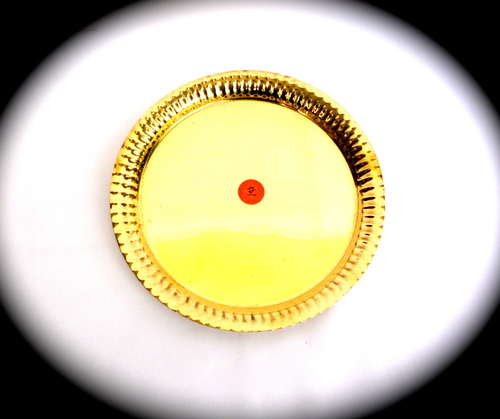Brass Pooja Plate - Elegant Design, Assorted Sizes and Patterns | Easy to Clean, Lightweight, Smooth Edges