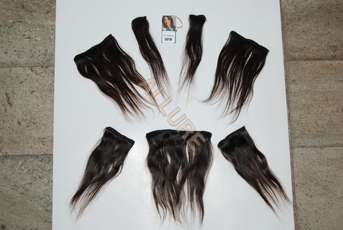 मानव बाल पर प्राकृतिक ब्लैक वर्जिन रेमी क्लिप