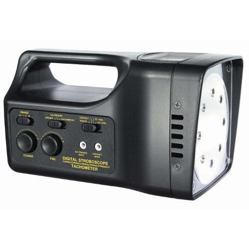 Digital Stroboscope - Plastic Housing, 21cm x 12cm x 12cm , Gray Color, 60 to 32,000 RPM Flash Range, Highly Accurate Within 0.05%