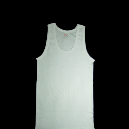 Mens Polyester Vest - Polyester, Multiple Sizes, White | Lightweight, Soft Texture, Breathable, Slim Fit, Ribbed Style