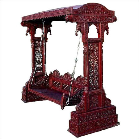 टेकर लकड़ी से हाथ से तराशा हुआ झूलता हुआ गद्दा
