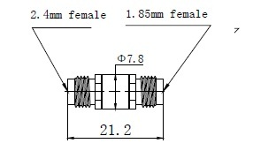 2.4 मिमी (एफ) -1.85 मिमी (एफ) एडाप्टर