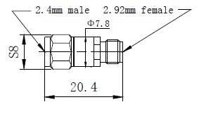 2.4 मिमी (एम) -2.92 मिमी (एफ) एडाप्टर1 आवेदन: उच्च आवृत्ति विभाजन