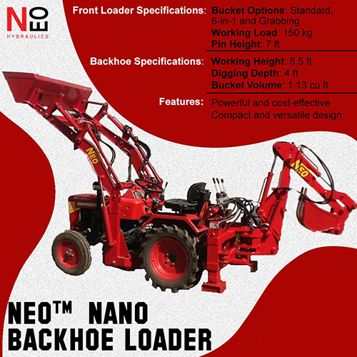 Tractor Mounted Backhoe - Color: Yellow And Black