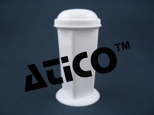Coplin Jars - Polypropylene Material, 1'x3' Size - White Color, Domed & Shallow Thread Cap, Interior Grooves for Slide Storage