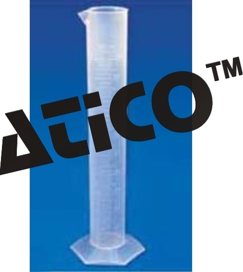 Measuring Cylinder Hexagona - Polypropylene, 10-1000 ml, Hexagonal Base, Tapered Spout, Clear Markings