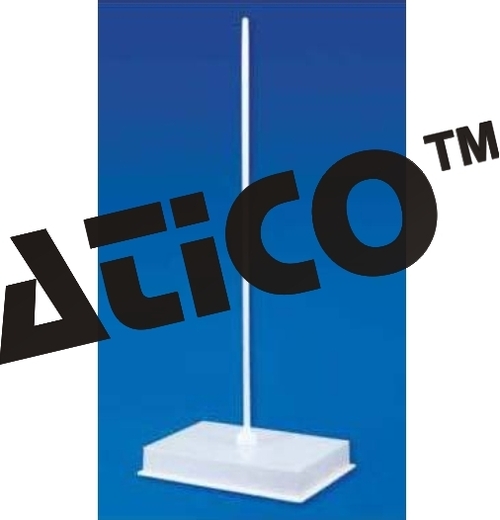 Retort Stand - Polystyrene/Polypropylene, 12.5 mm Diameter x 750 mm Length, 225 mm Side Hole, 300 mm Center Hole, Non-Corrosive, Stable Heavy Base