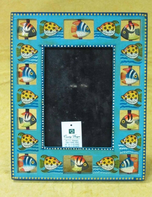 हाथ से रंगा हुआ लकड़ी का तस्वीर फ्रेम