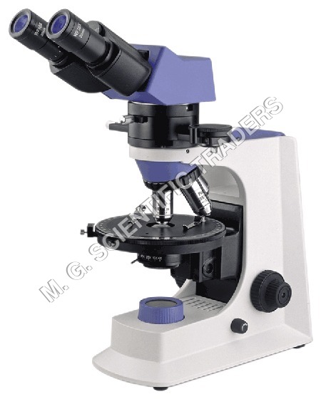 Polarizing Microscope - Infinity Long Working Distance Plan Objectives 4X/0.1 - 40X/0.65 , Stainless Steel Body, Trinocular Head, LED Illumination