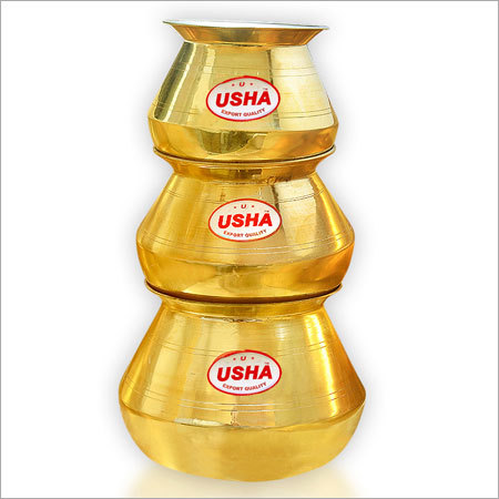 Brass Degchi - Brass, Variable Dimensions, Gold | Durable, Rust Resistant, Polished Finish
