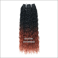 प्रोसेस्ड कर्ली रेमी वेफ्टेड हेयर