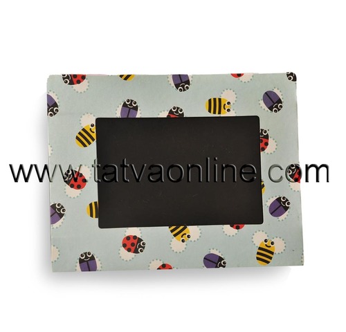 Grey And Red Blue Cardboard Photo Frame