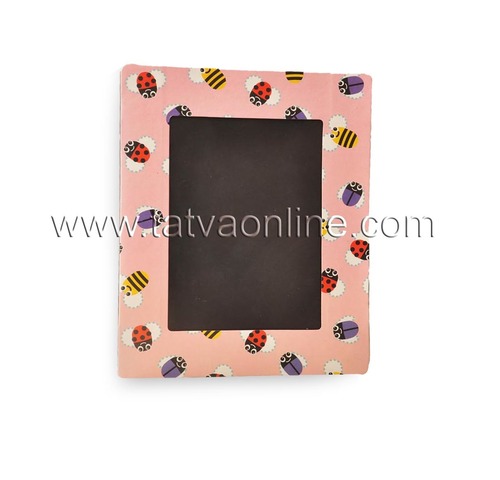 Light Pink And Yellow And Red Pinkcardboard Photo Frame