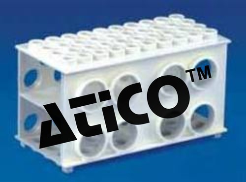 Universal Multi Rack - Polypropylene Material, Compatible with 30mm, 20mm, 17mm & 12mm Tubes | Versatile Lab Apparatus
