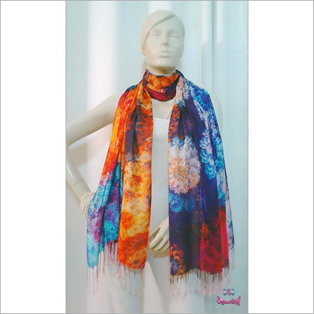 डिजिटल प्रिंट ऊन के स्कार्फ़
