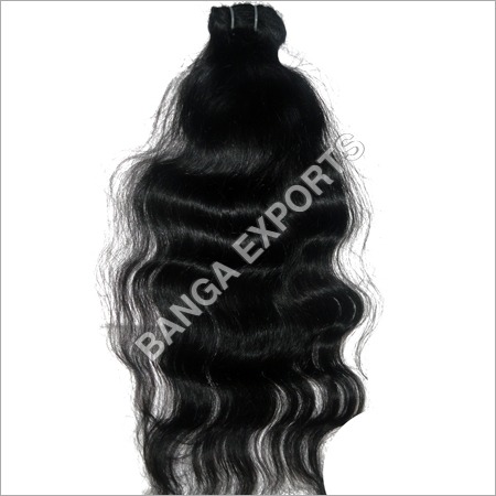 Wavy Machine Weft Hair - Human Hair, Various Lengths & Weights | Black, Soft, Tangle-Free Texture