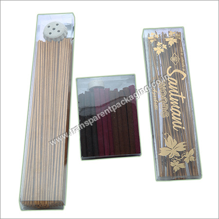 परफ्यूमनेरी अगरबत्ती के लिए सफेद पारदर्शी पीवीसी बॉक्स