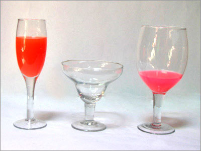 चैम्प फ्लूट लॉन्ग स्टॉर्म, मार्गरीटा गिलास, वॉटर गॉब