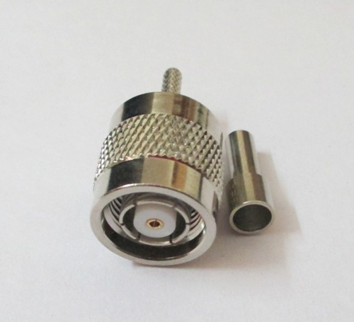 Silver Rp Tnc (M) St. Connector For Rg316 Cable