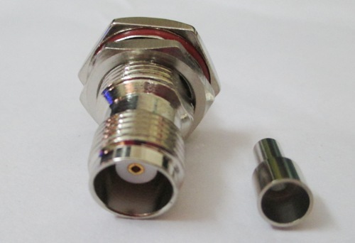 Silver Tnc (F) St. B/H Connector For Rg316 Cable