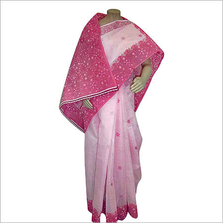 तेरिवोइल चीकनकारी साड़ी