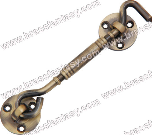 Brass Heavy Fancy Gate Hook Gate - Brass Material, Small, Medium & Large Sizes, Cream & Brown Color | Corrosion Resistant, Easy To Install, Fine Finish