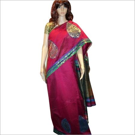 Chanderi Saree With Pure Opara Pacthwork