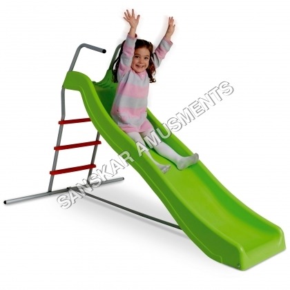 Playground Slide - High-Density Polyethylene, 8 Feet Long, Vibrant Red Color | Safe and Durable Design for Outdoor Fun