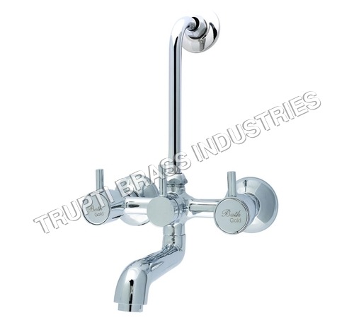 Stainless Steel Wall Mixer With Arrangement Of Overhead Shower