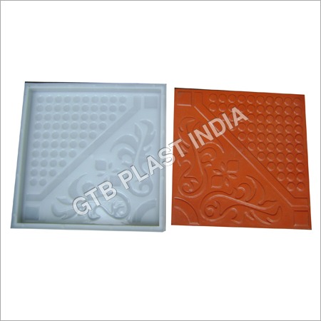 प्लास्टिक फ्लावर चेकर्ड टाइल्स मोल्ड्स