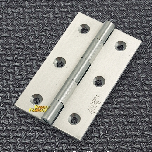 Heavy Butt Hinges Smooth 3mm - Brass Material, Size Range: Small to Large, Silver Color, Polished Finish | Ideal for Doors and Windows