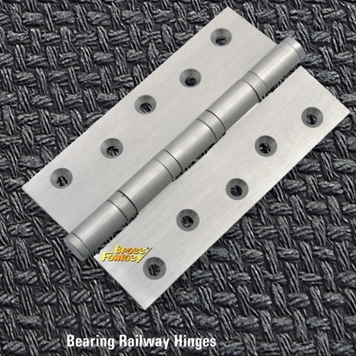 Brass Bearing Railway Hinges - Size Options: 3x2 to 12x3.5 inches | Silver Polish Finish, Durable Brass Material, Multiple Specifications Available