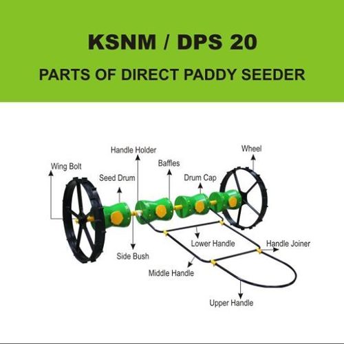 Direct Paddy Seeder / 25 X 25 Cm / 6 Rows - Color: Green