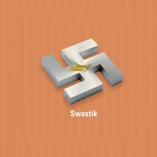 सिल्वर स्वस्तिक मिरर कैप
