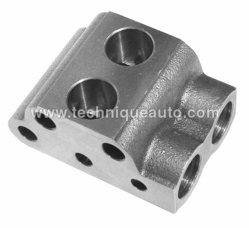 Hydraulic Pump Valve Chamber Body - Steel, Rigid Build, Silver Color | Galvanized Surface Treatment for Diesel Tractors