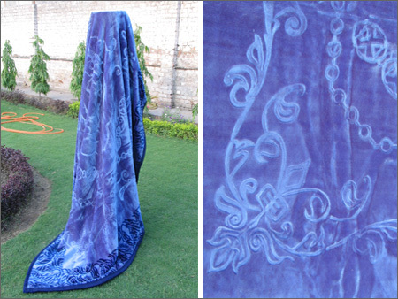 Acrylic Mink Embosed Blanket (Hot  Com/Pollar Fleece Embrosed Blanket)