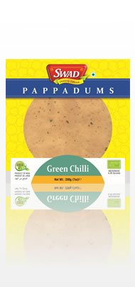क्रीम ग्रीन चिली पापड़