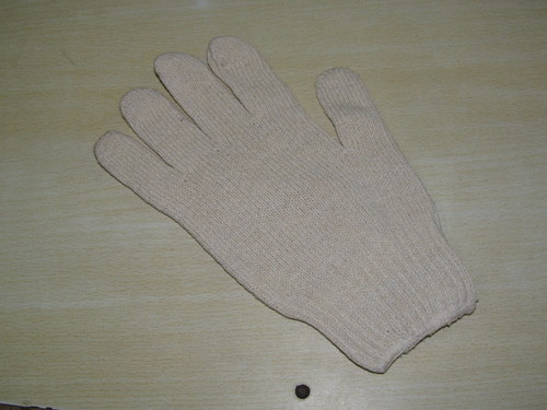 सफेद सूती बुना हुआ दस्ताने 40 ग्राम