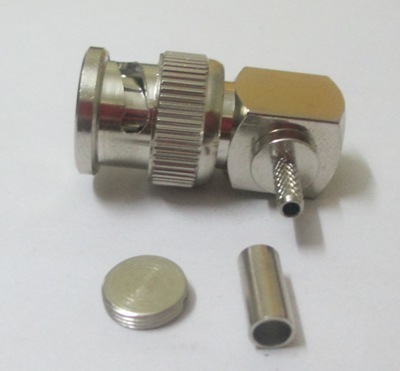 Silver Bnc (M) R/a Connector For Rg316 Cable