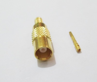 MCX (F) Straight For RG 316 - Brass Material, Inner Diameter 3.43mm-3.48mm, Low Reflection DC to 6 GHz, Quick Snap-on Coupling Features