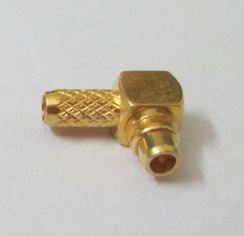 MMCX (M) R/A For Rg 316 - Brass, Micro-Miniature Design, DC to 6 GHz | Fully Rotatable, Quick Connect/Disconnect, Ideal for Wireless & GPS Applications