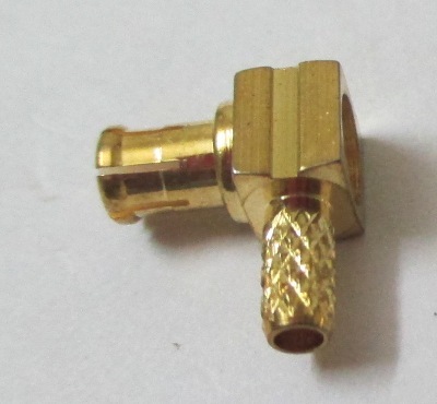 MMCX (F) R/A for RG 316 - Brass, Micro-Miniature Design, Low Reflection, 0-6 GHz Frequency Range | Quick Connect/Disconnect, Ideal for Wireless and GPS Applications