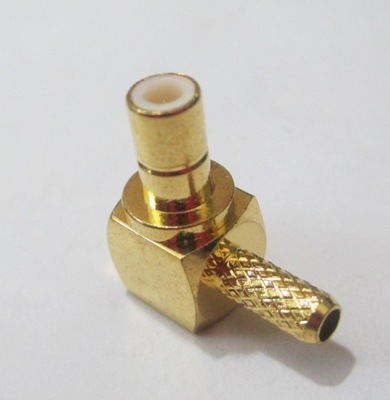 SMB (M) R/A For RG 174 - 50 Ohm Impedance, Brass Material | Low Reflection, Quick Connect/Disconnect, 500 Matings Durability