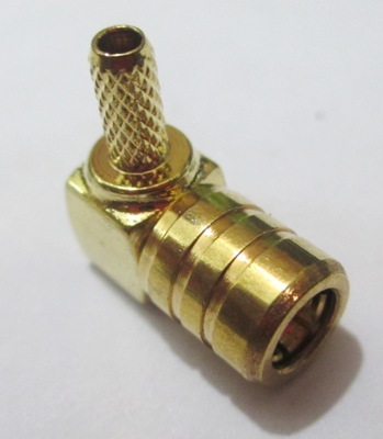 SMB (F) R/A for RG 316 - Brass, 3.7mm Diameter, Low Reflection DC to 4 GHz | Quick Connect/Disconnect, Low Insertion Force, Corrosion-Resistant Plating