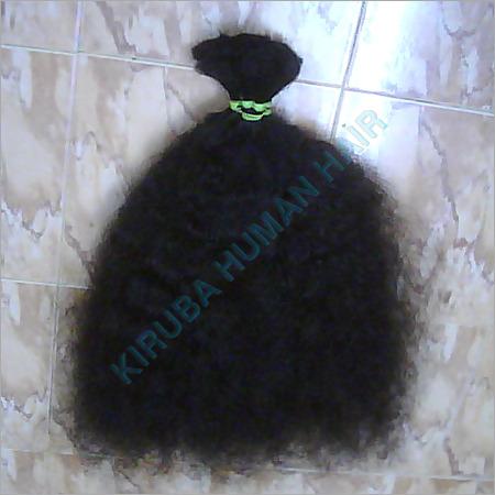 Deep Curly Bulk Hair - Color: Black