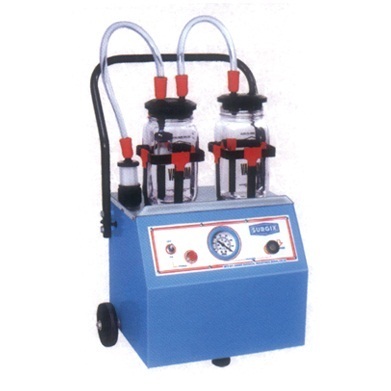 Foot Operated Electric Suction Apparatus - Mild Steel with Stainless Steel Top, 1/4 HP Heavy Duty Motor | 2 Wide Mouth Glass Bottles, Reliable Vacuum Systems, Low Maintenance